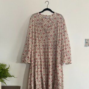 Tiered Flowy Bohemian Maxi Peasant Dress